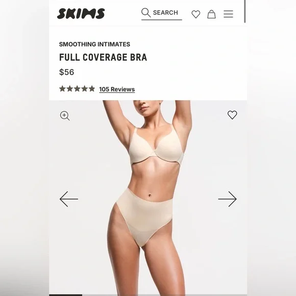 [Skims] NWT Smoothing Full Coverage Lightly Lined Bra - Picture 4 of 8